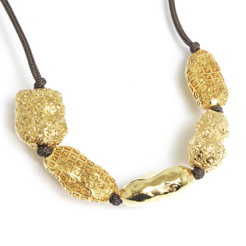 Fendi Irregular Shape Ff Bracelet Gold Brown - image 6